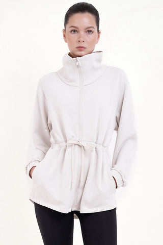Syncra+ High-Neck Jacket in Eggshell