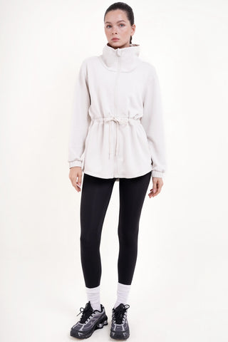 Syncra+ High-Neck Jacket in Eggshell