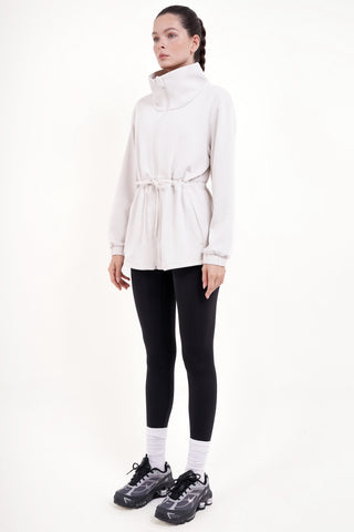 Syncra+ High-Neck Jacket in Eggshell