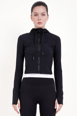 Lightweight Cropped Jacket in Black