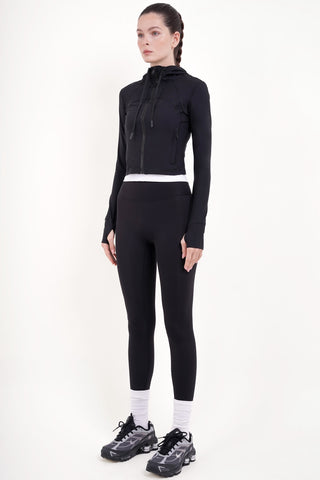 Lightweight Cropped Jacket in Black