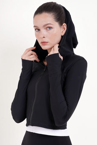 Lightweight Cropped Jacket in Black