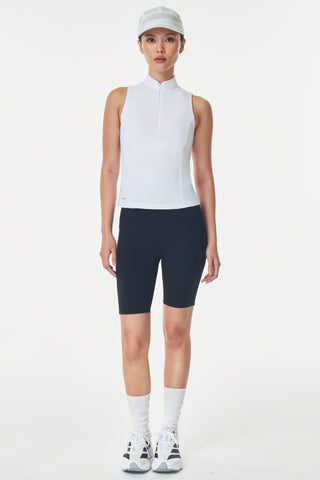 Ventra Zipper Tank Top in White