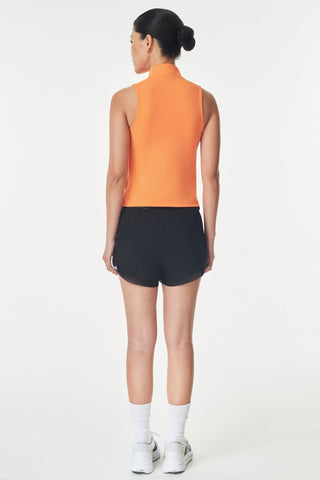 Ventra Zipper Tank Top in Orange