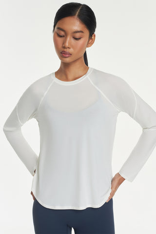 Zephyr Long Sleeve Top in White