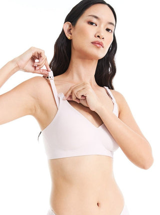 Seamless Nursing Bra in Light Pink