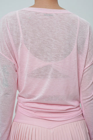 Frequency Long Sleeve Top in Rosé (LAST PIECE)