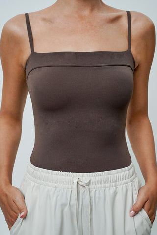 Streamlined Tank Top in Choco