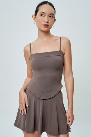 Streamlined Tank Top in Choco