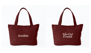 Hot Girl Errands Tote Bag in Wine