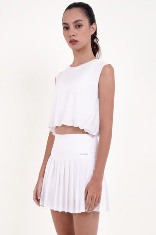 Fluff Tank Top in White