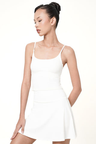 Toned Bra Tank in White