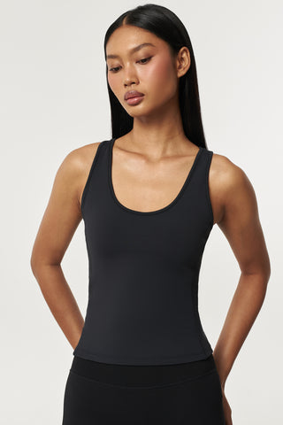 Runner Pocket Tank Top in Black