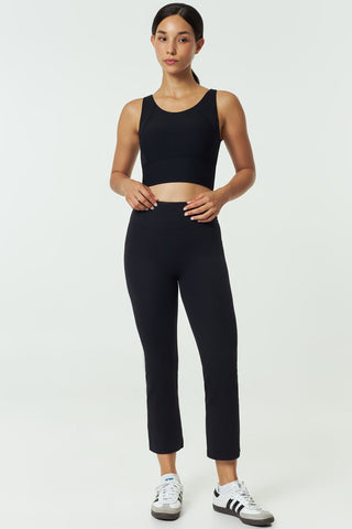 Ankle Length Flare Pants in Black