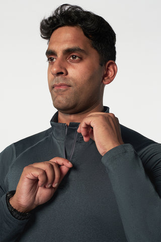 Pound Long Sleeve Top In Dark Grey