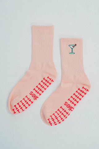 Tini Good Grip Socks in Blush