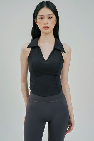 Tour Polo Top in Black