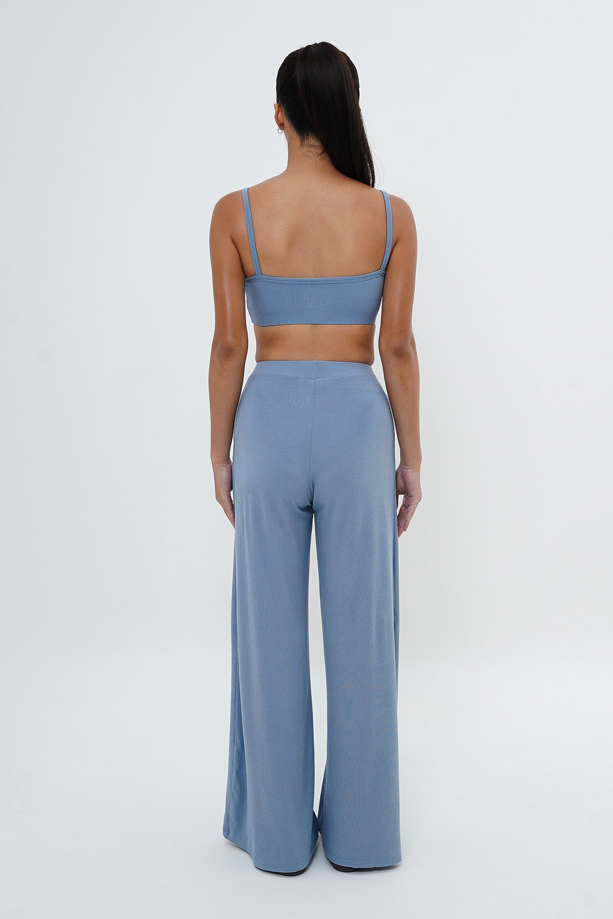 Comfort Ribbed Pants in Sea Blue (Restock)