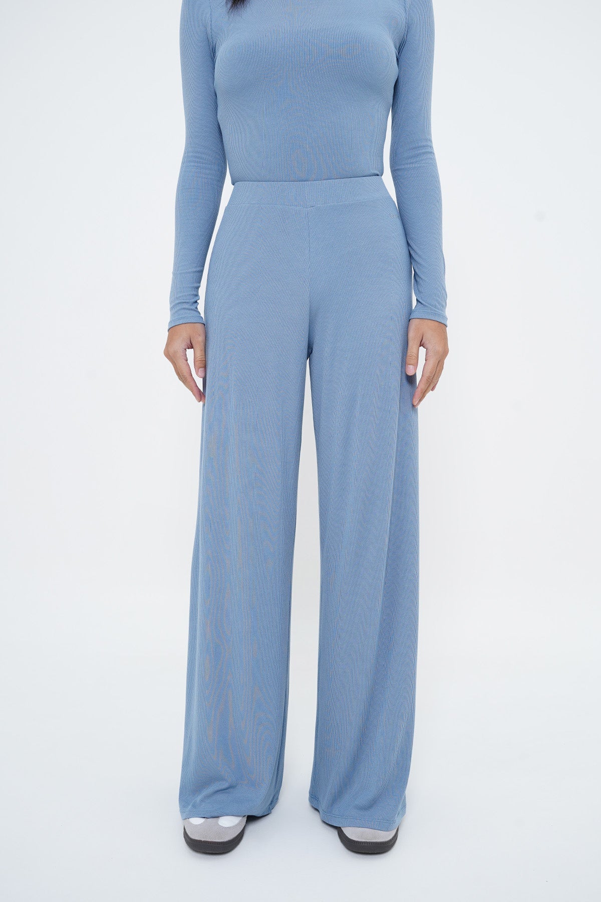 Comfort Ribbed Pants in Sea Blue (Restock)