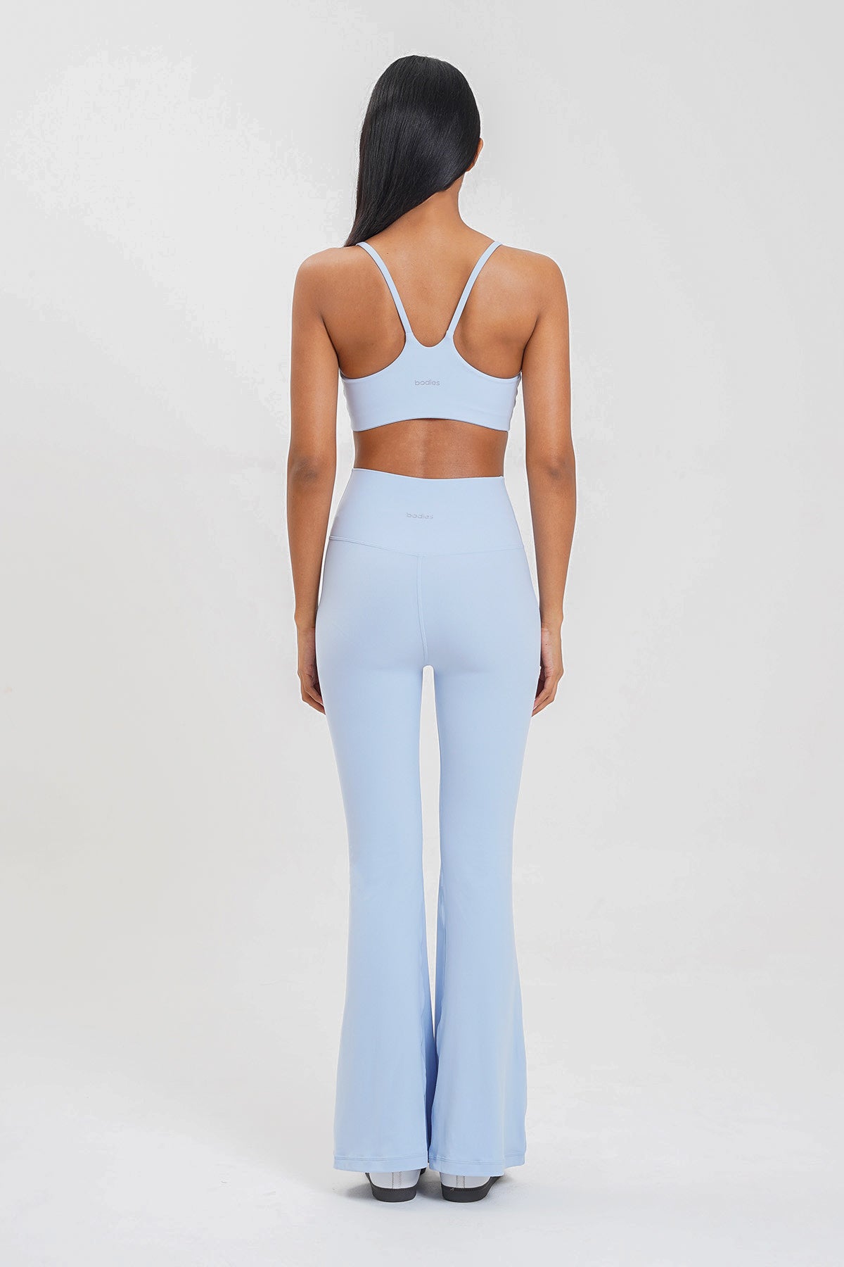 Ideal Slit Flare Pants in Light Blue