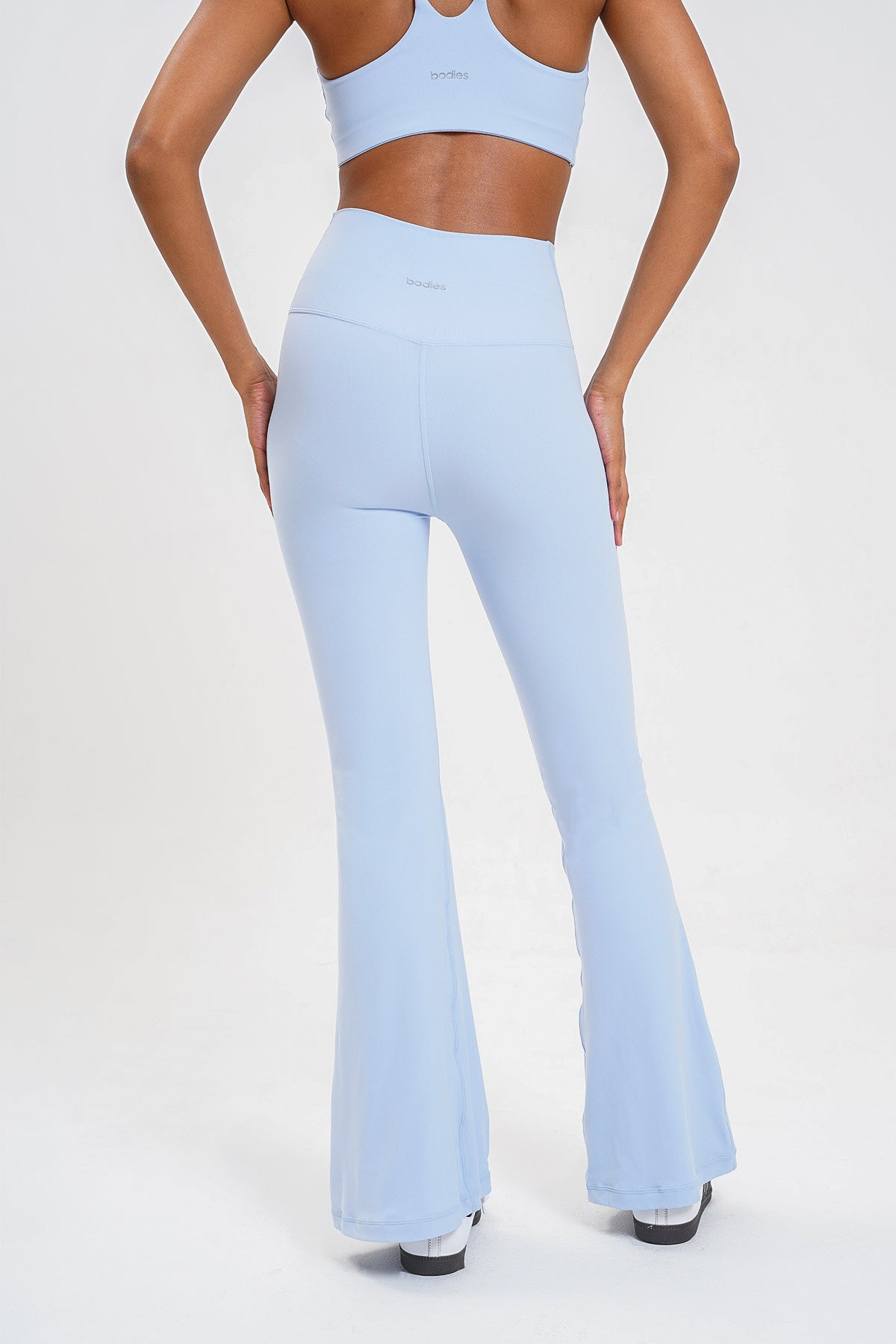 Ideal Slit Flare Pants in Light Blue