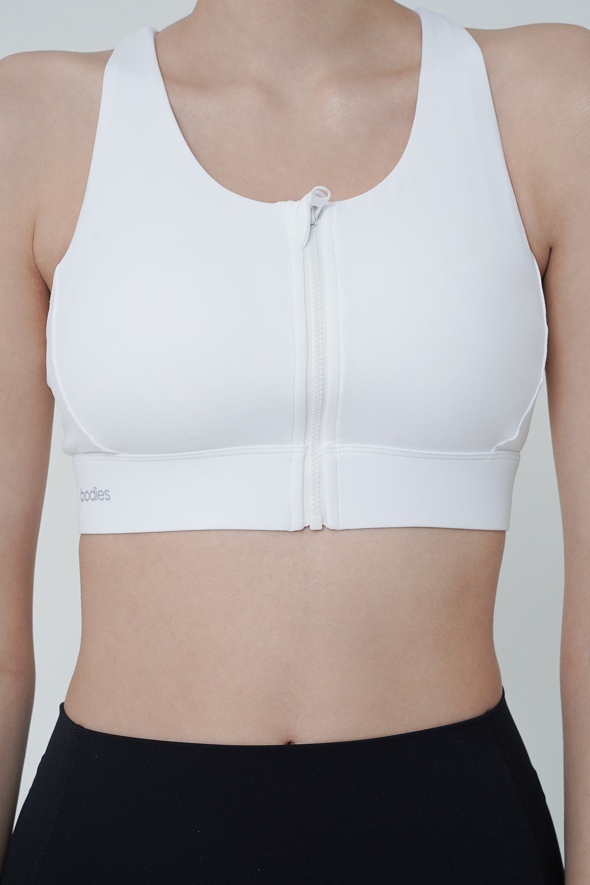 Zip Bra in White (Restock)