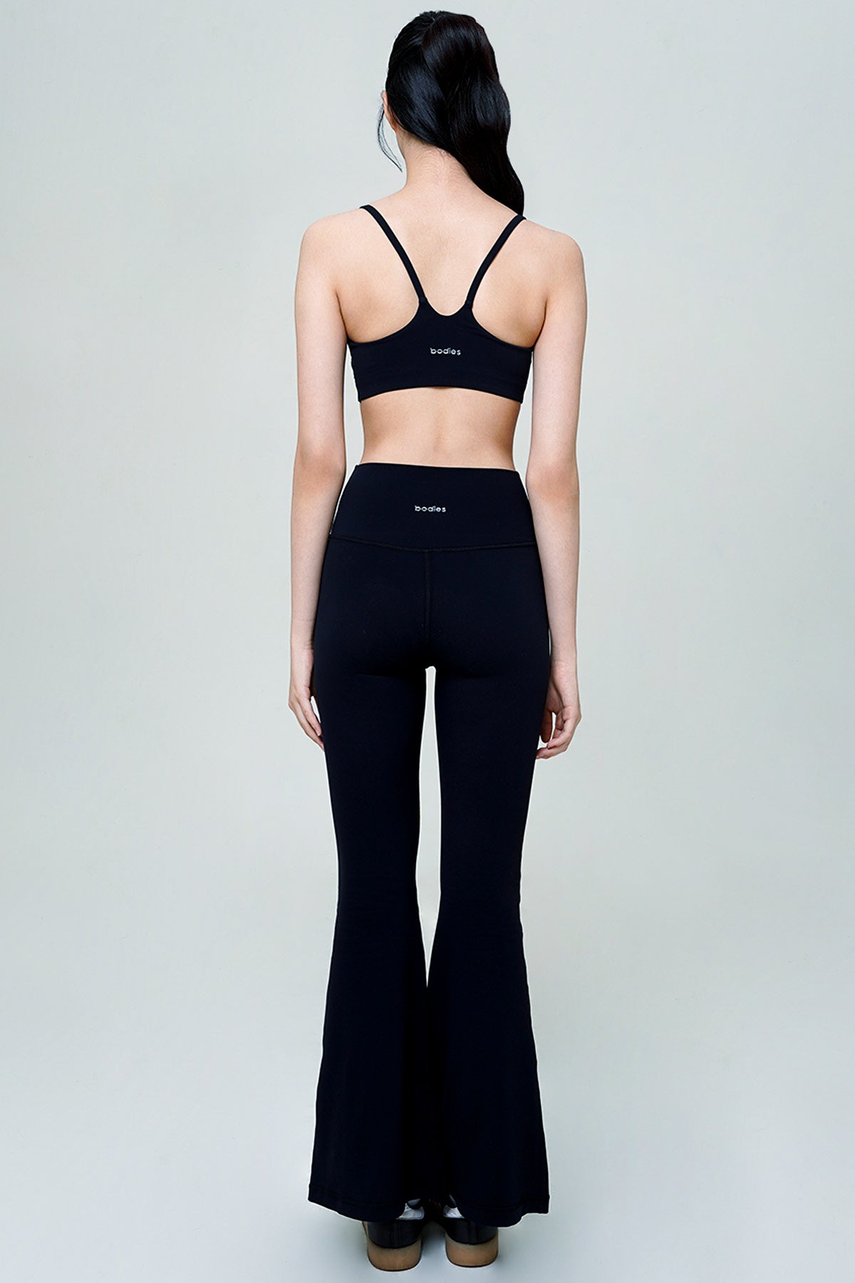 Ideal Slit Flare Pants in Black