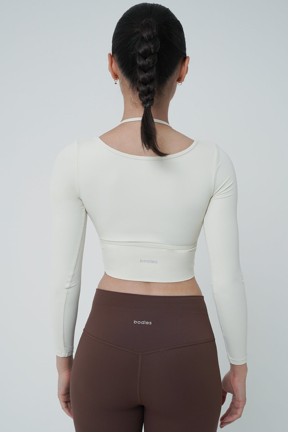 Ignite Long Sleeve Bra Top in Ivory