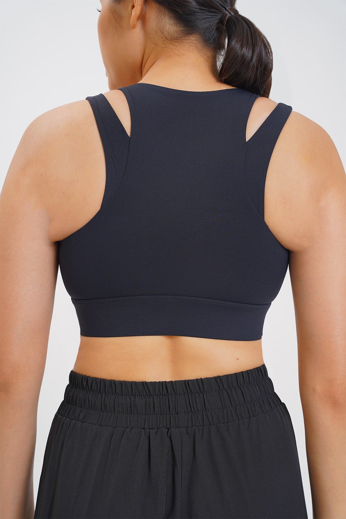 Convert Zip Bra in Black  - Restock