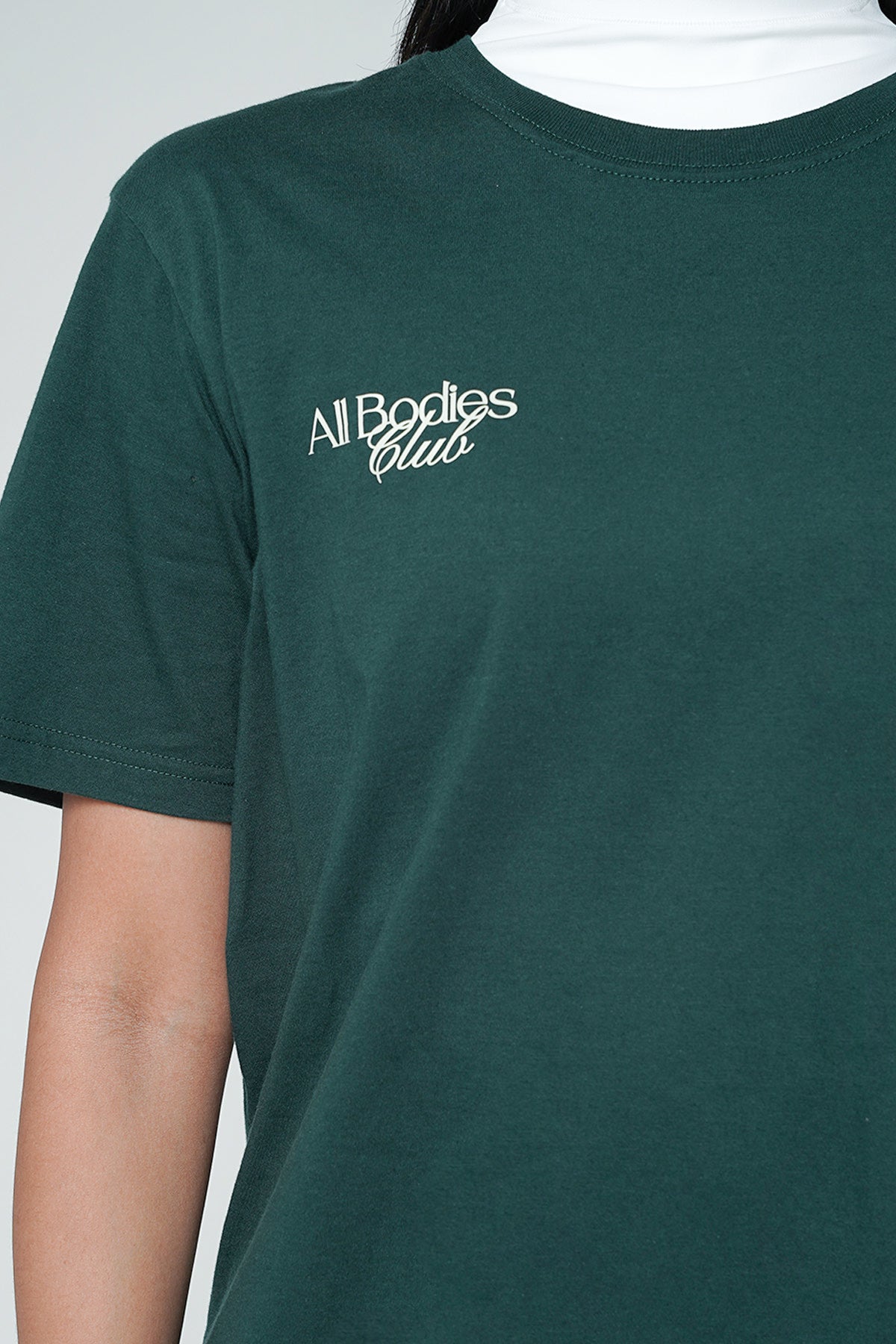 All Bodies Club Unisex T-shirt in Deep Green