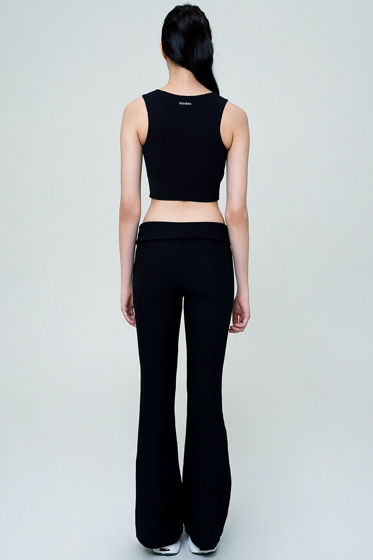 Lace Flare Pants in Black