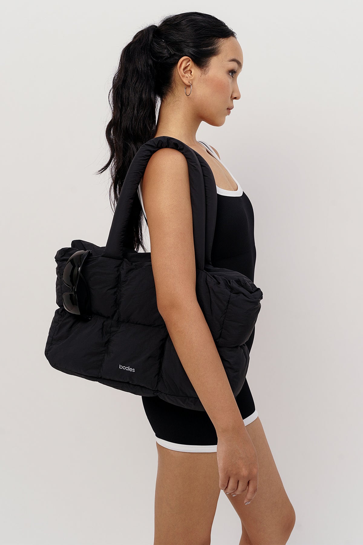 Block Puffy Bag in Black (Restock)