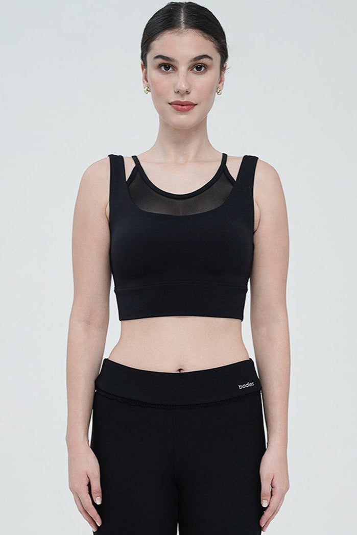 Iso Double Layered Bra in Black