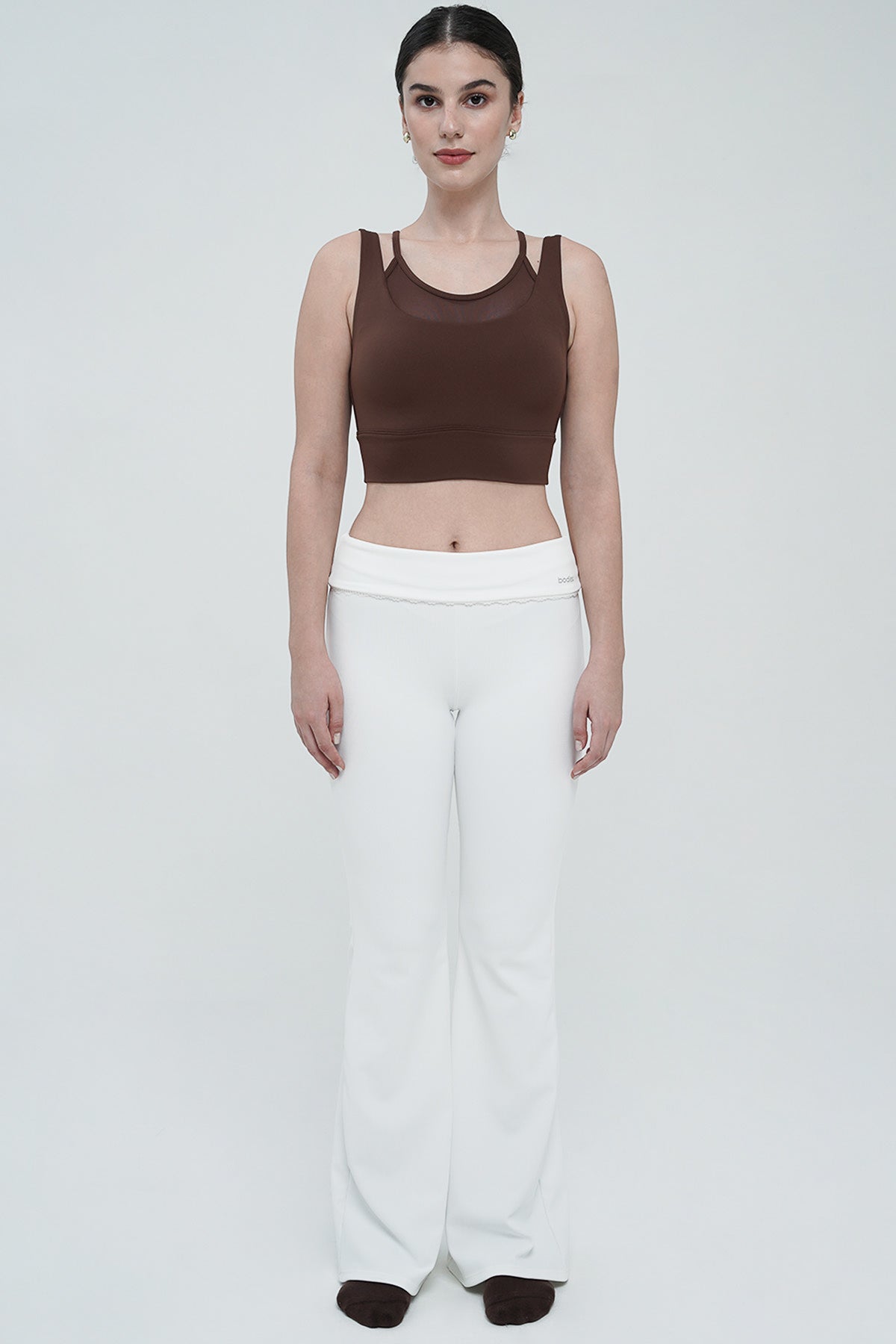 Iso Double Layered Bra in Coffee