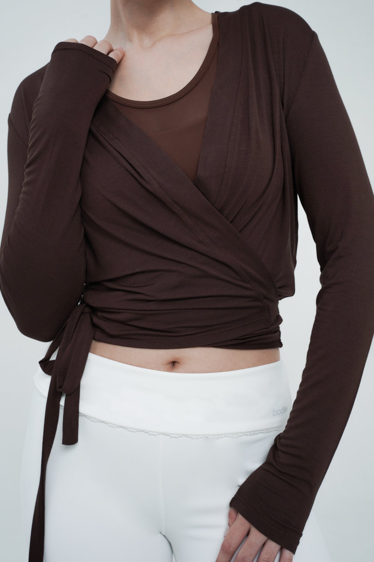 Sierra Wrap Top in Espresso