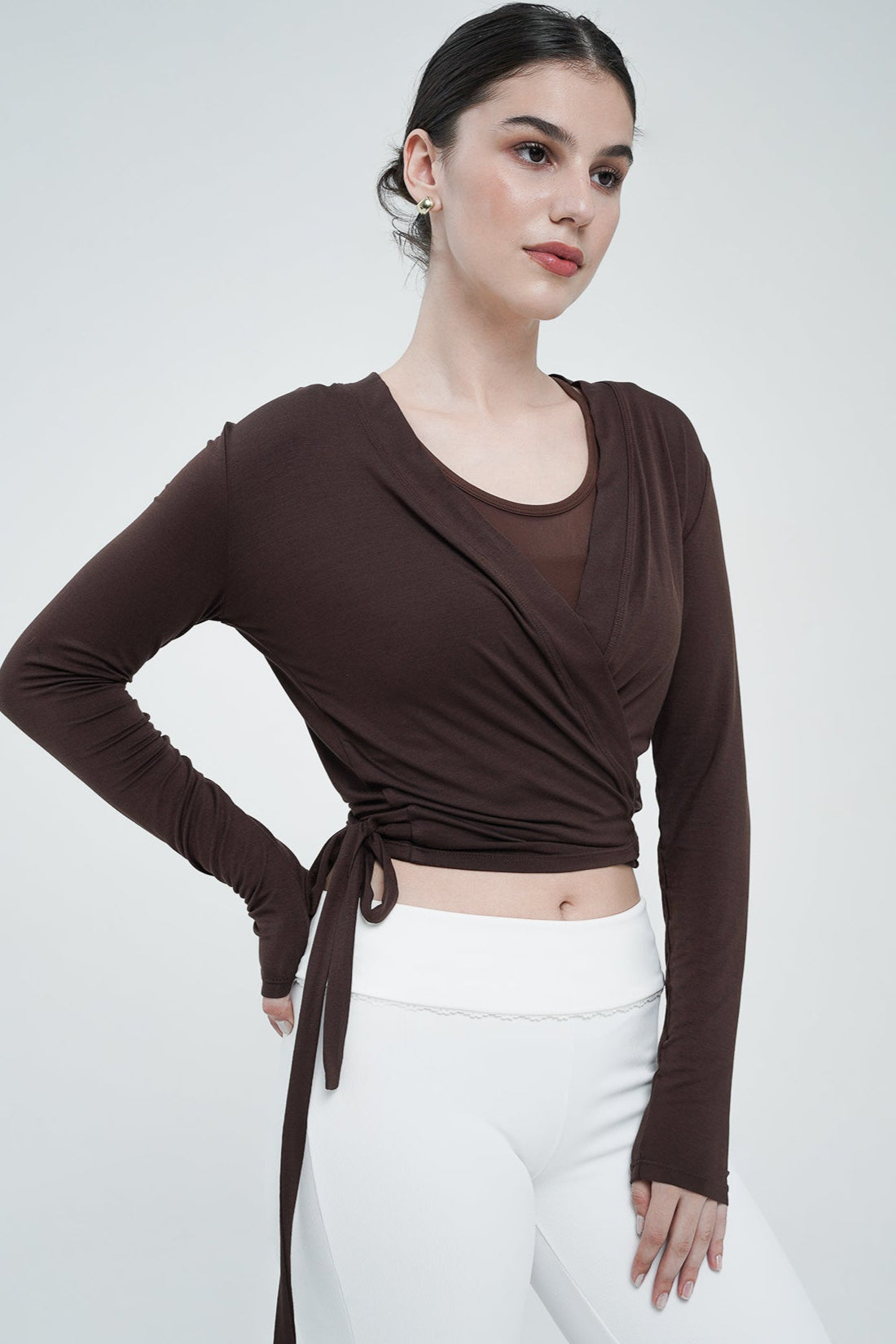 Sierra Wrap Top in Espresso