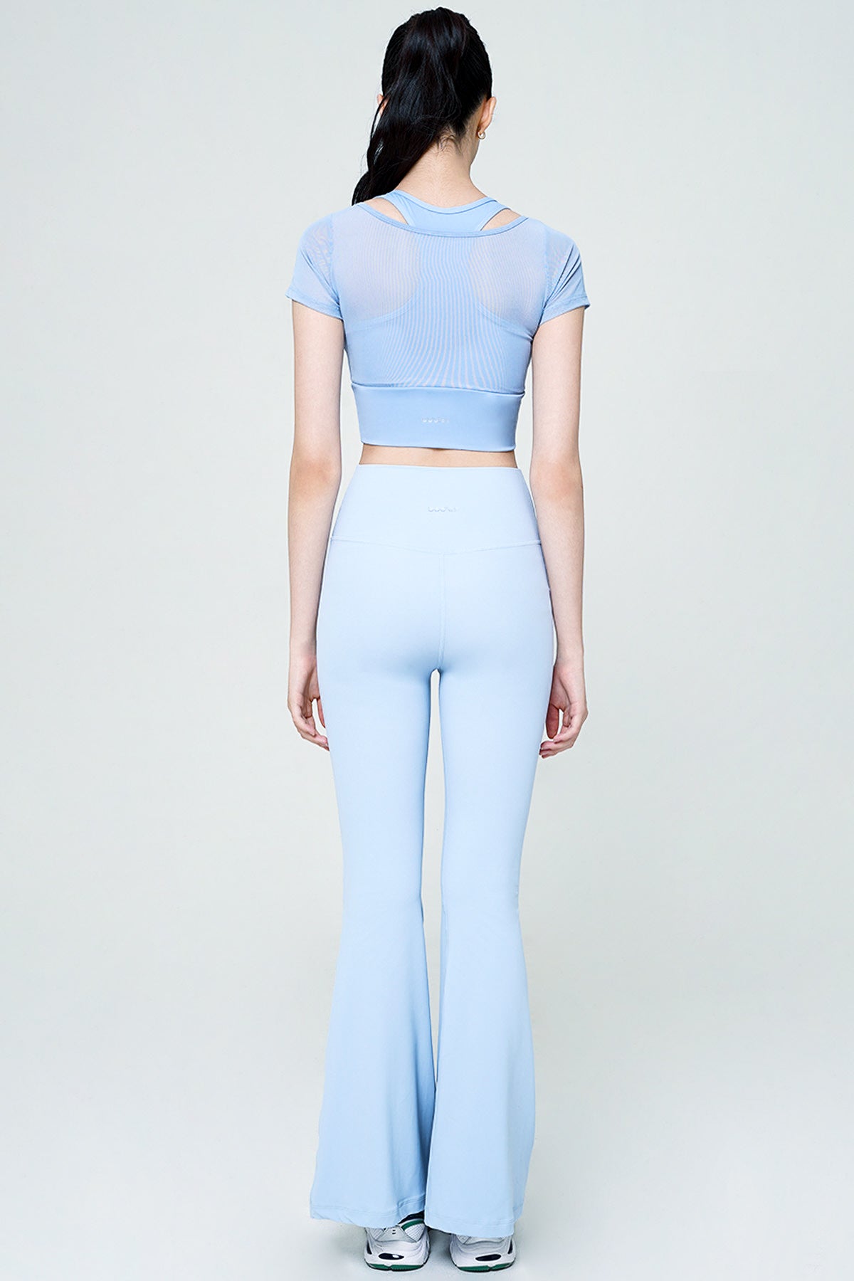 Ideal Slit Flare Pants in Light Blue