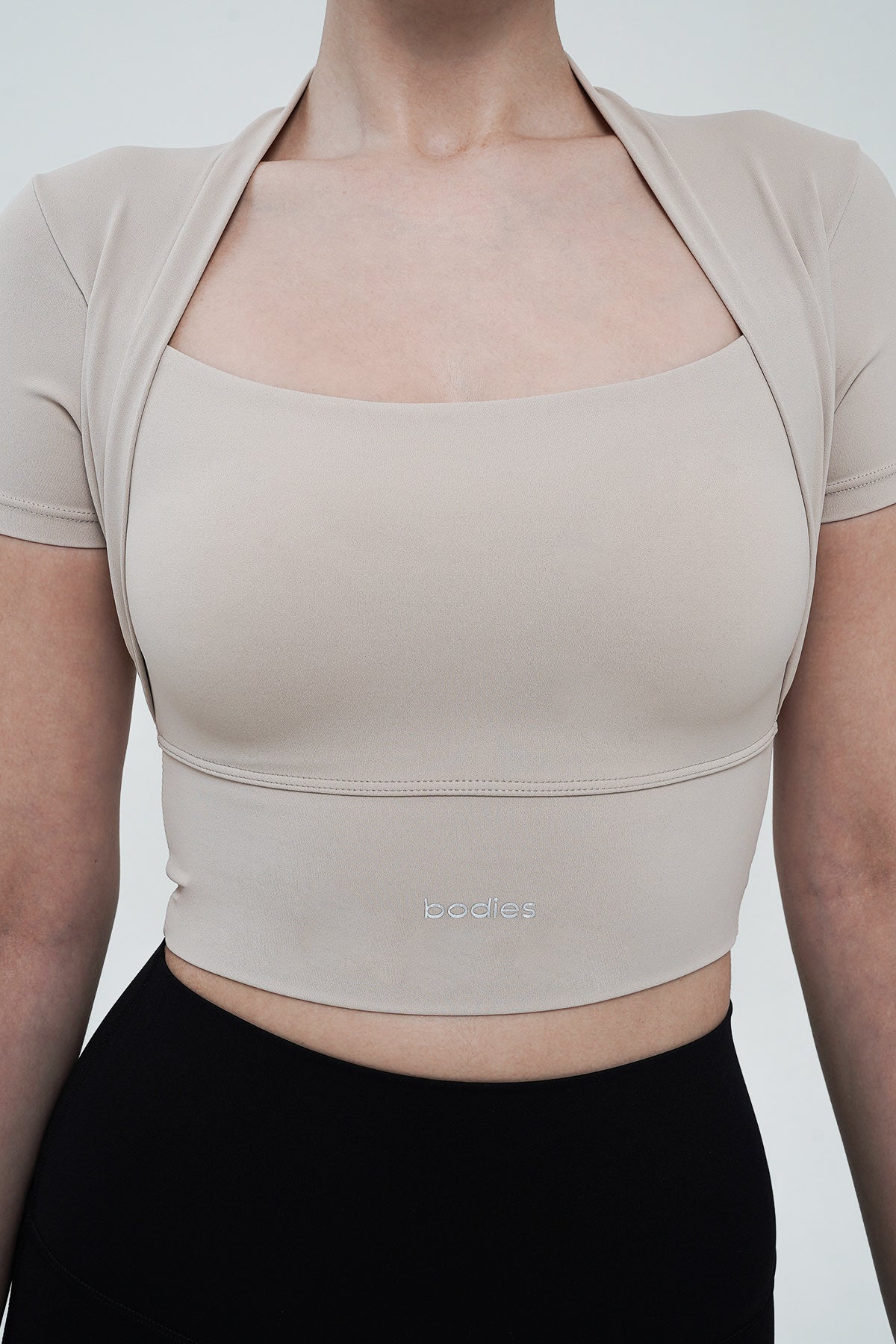 Posh Crop Bra Top in Milk Tea