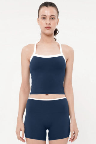 Beam Bra Tank in Marine