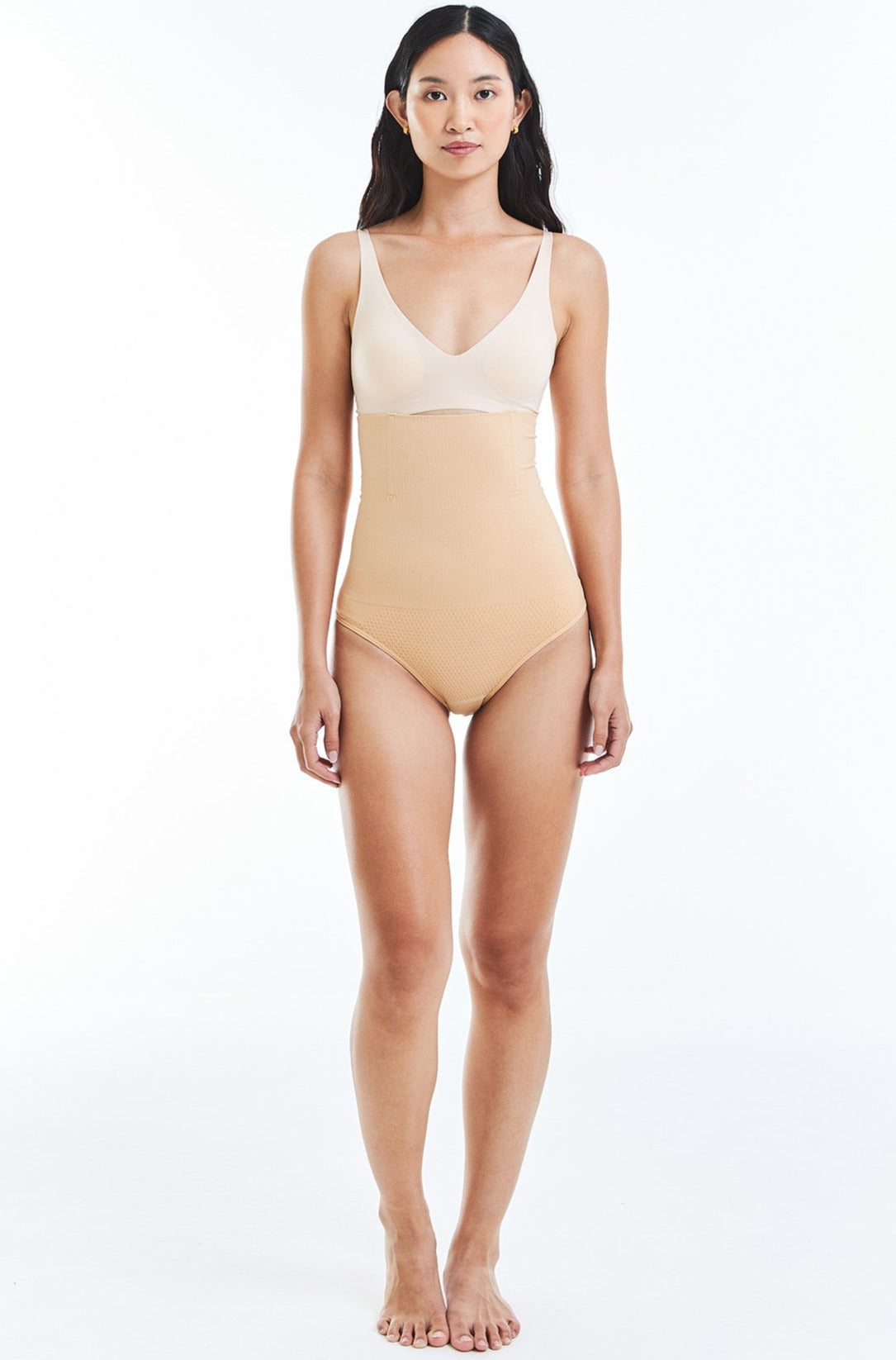 High-Waist Corset Thong in Nude (S&L LEFT)