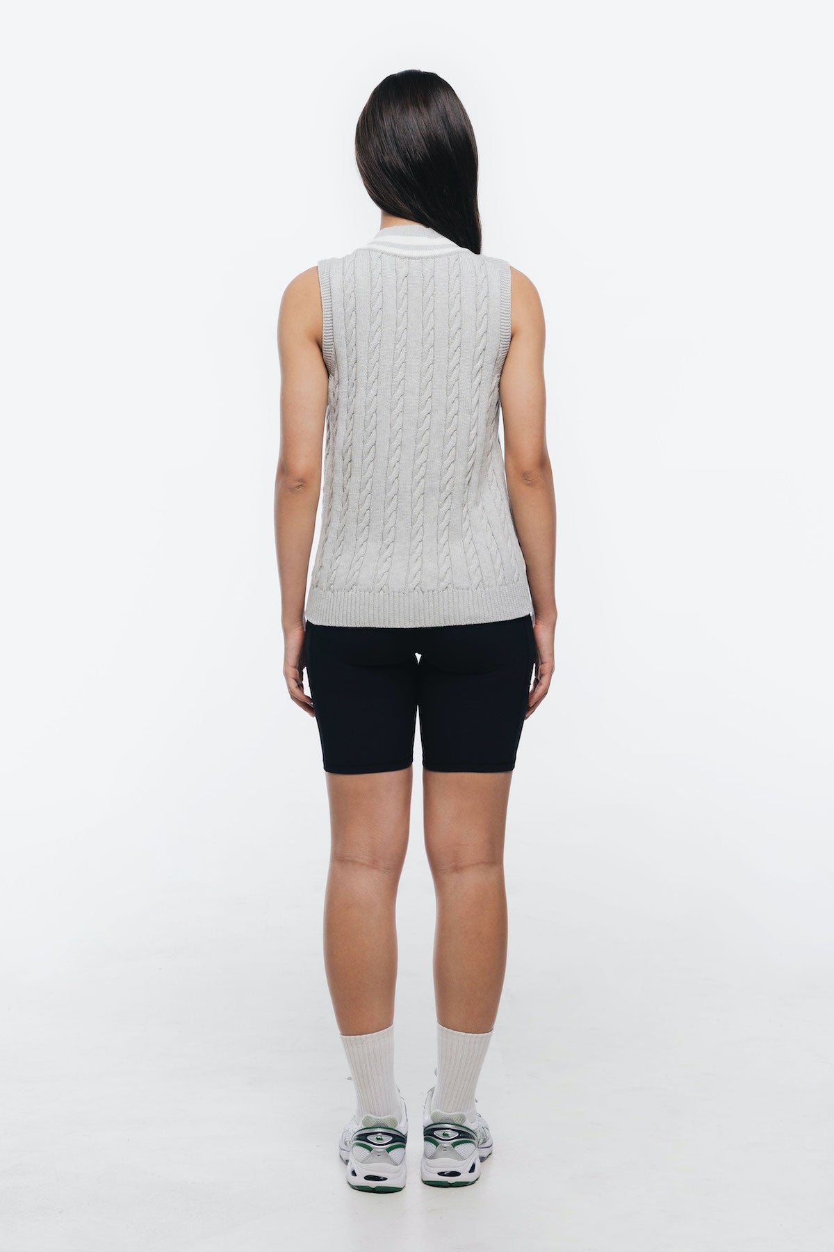 Diane Cable Vest in Grey