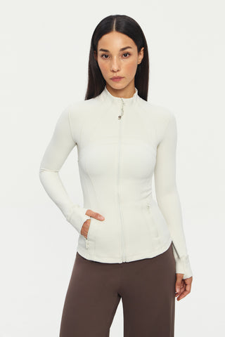 Lean+  Contoured Jacket in Eggshell