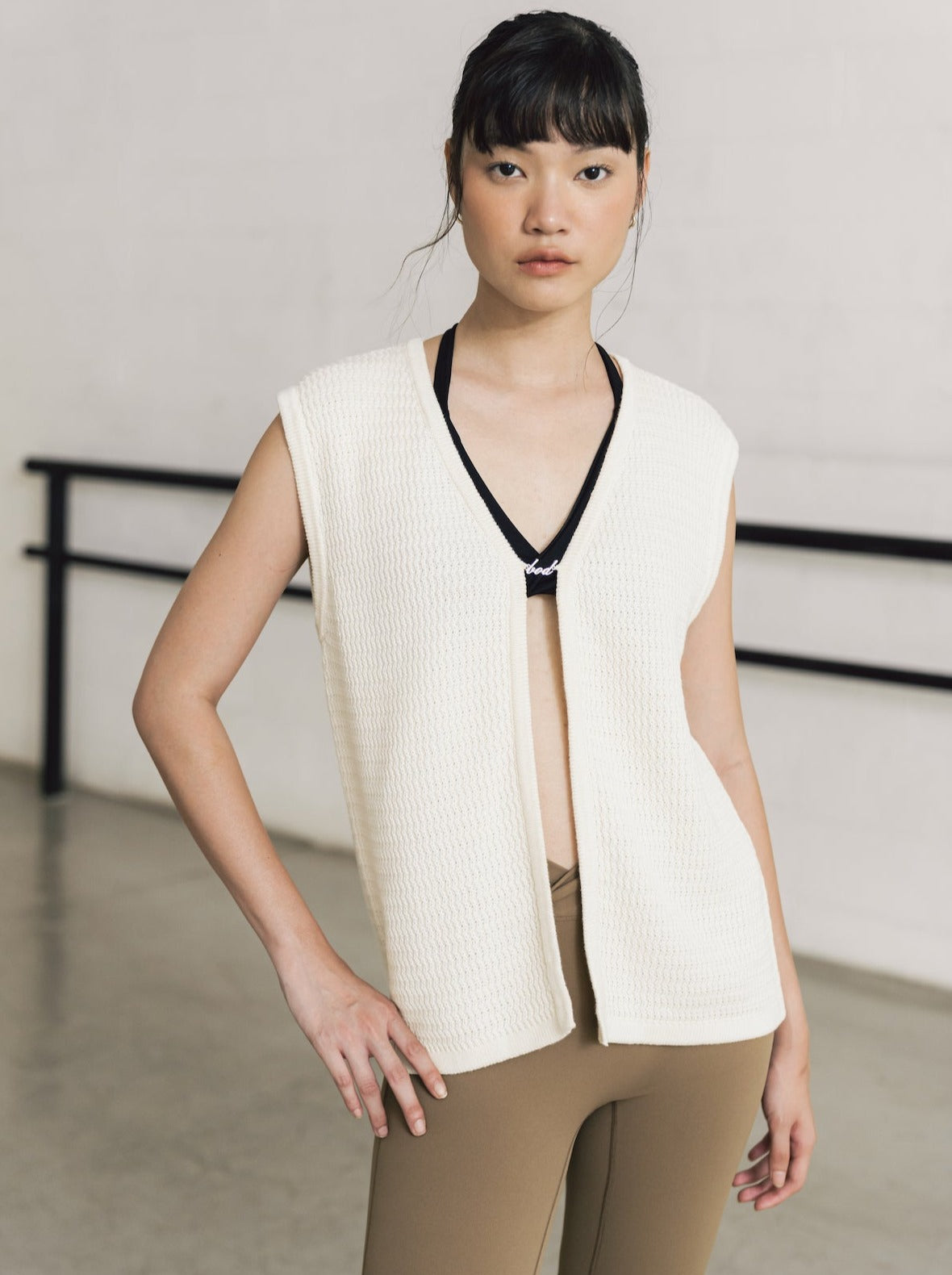 Barre Vest in Ivory