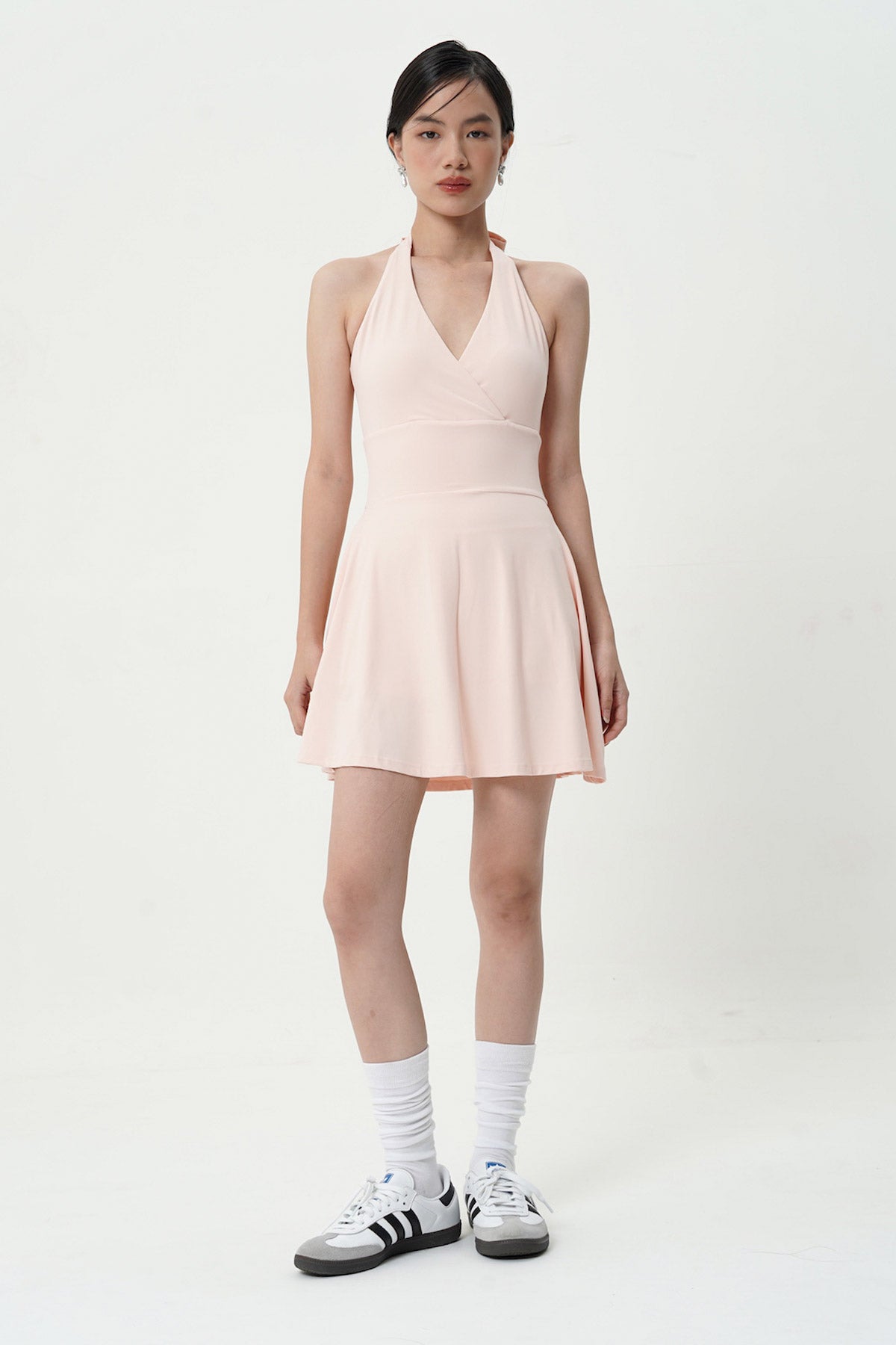 Expressive Dress in Peach