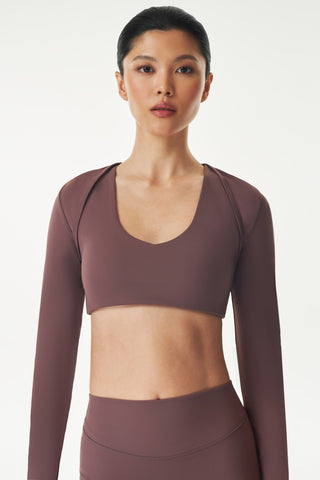 Lunette Long Sleeve Outer in Raisin