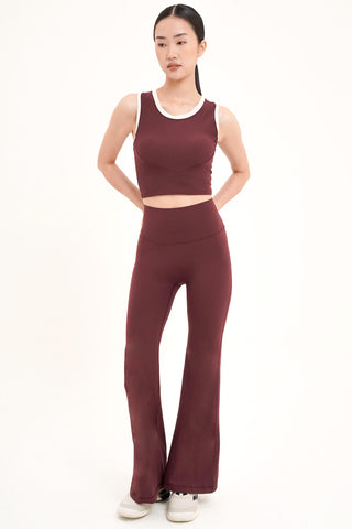 Ultralite Flare Pants in Burgundy Wine