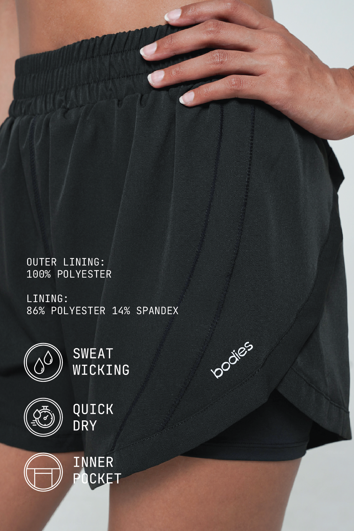 Hill Runner Shorts in Black