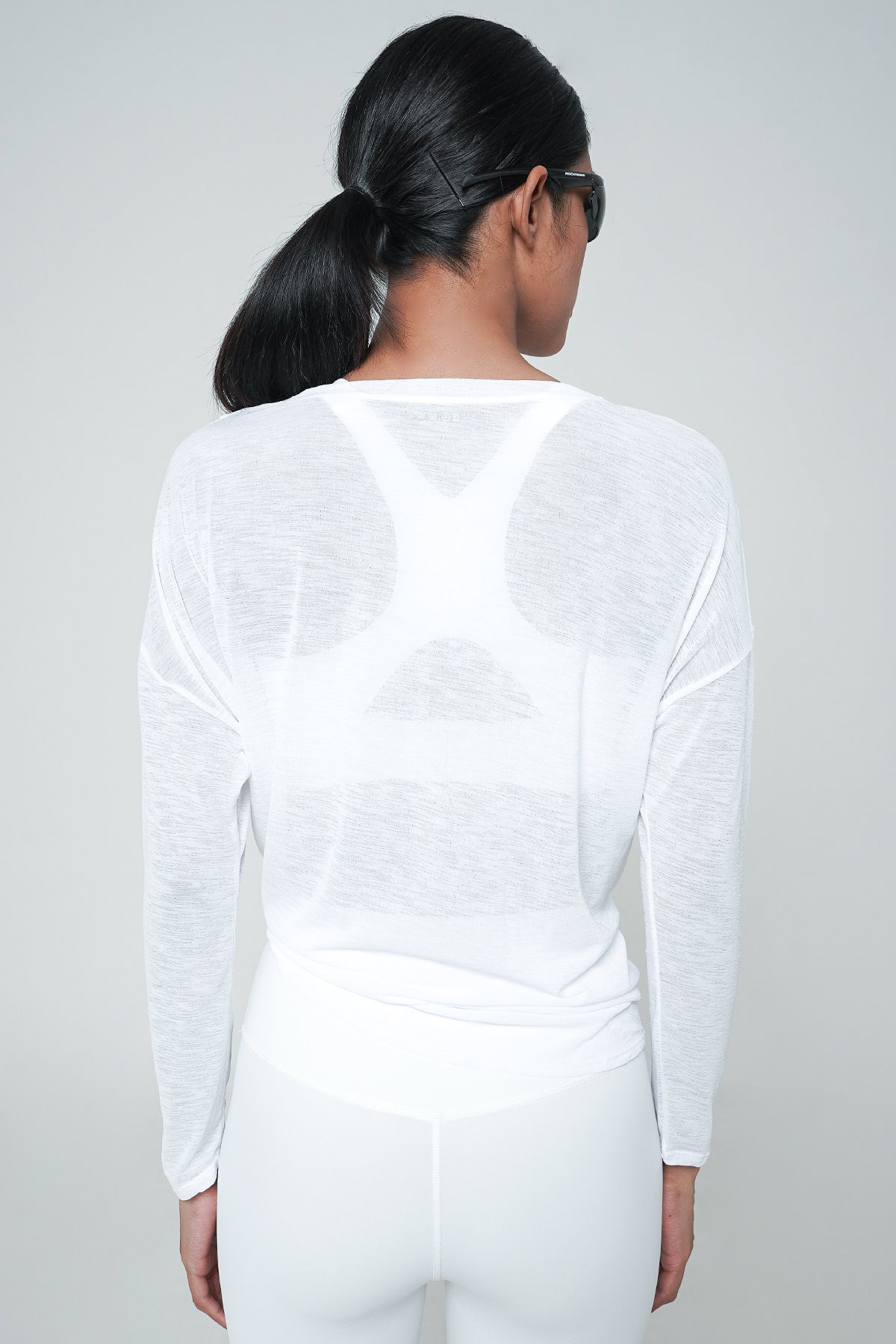 Frequency Long Sleeve Top in White (2L-XL LEFT)