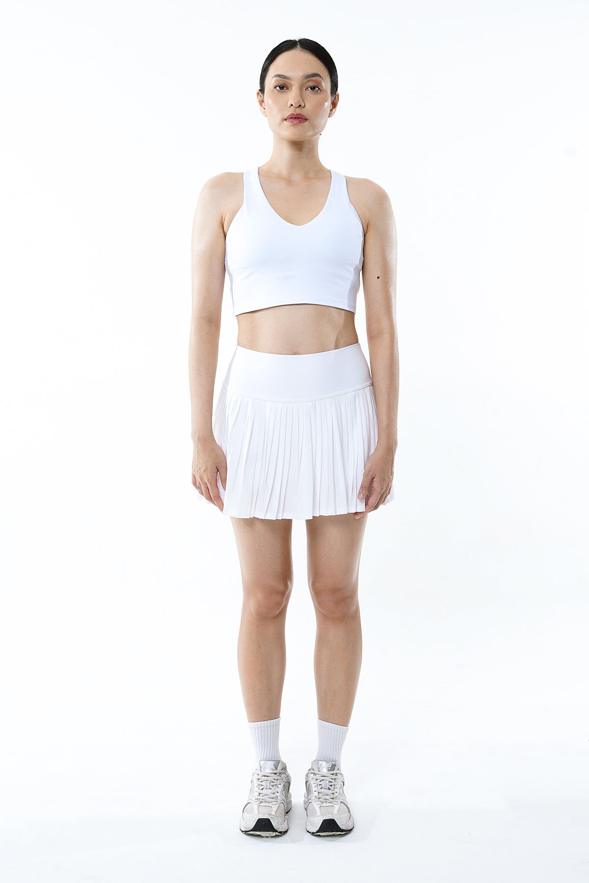 Lavish Pleated Tennis Skirt in White