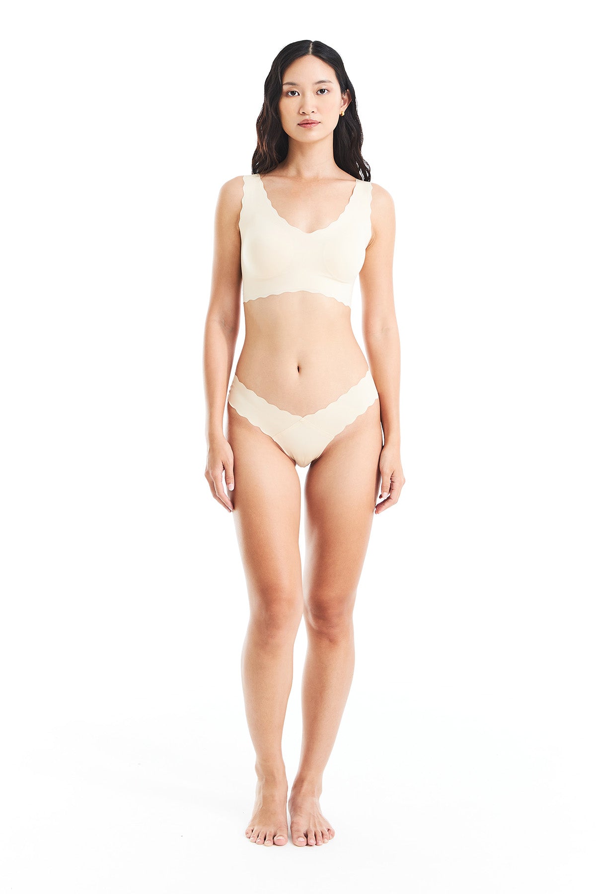 Bliss Scallop Bra in Cream